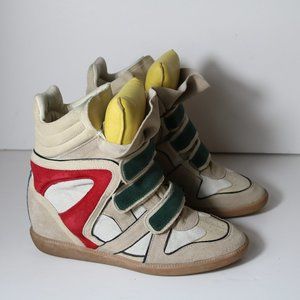 Isabel Marant Bekett Wedge Suede Sneakers Size 39